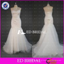 2017ED Bridal Bling com contas Padrão Sweetheart Neck Lace-Up Back Mermaid Wedding Dress With Sash